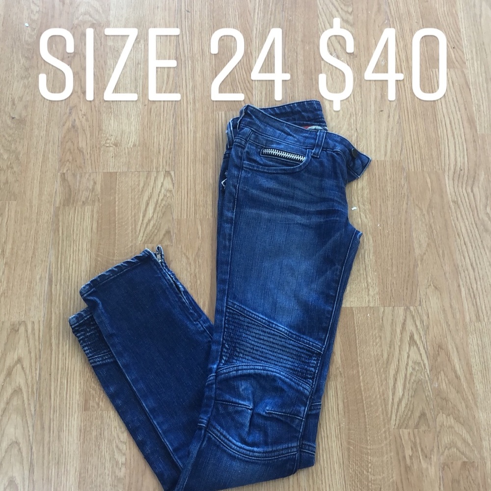 MOTO jeans with zippers